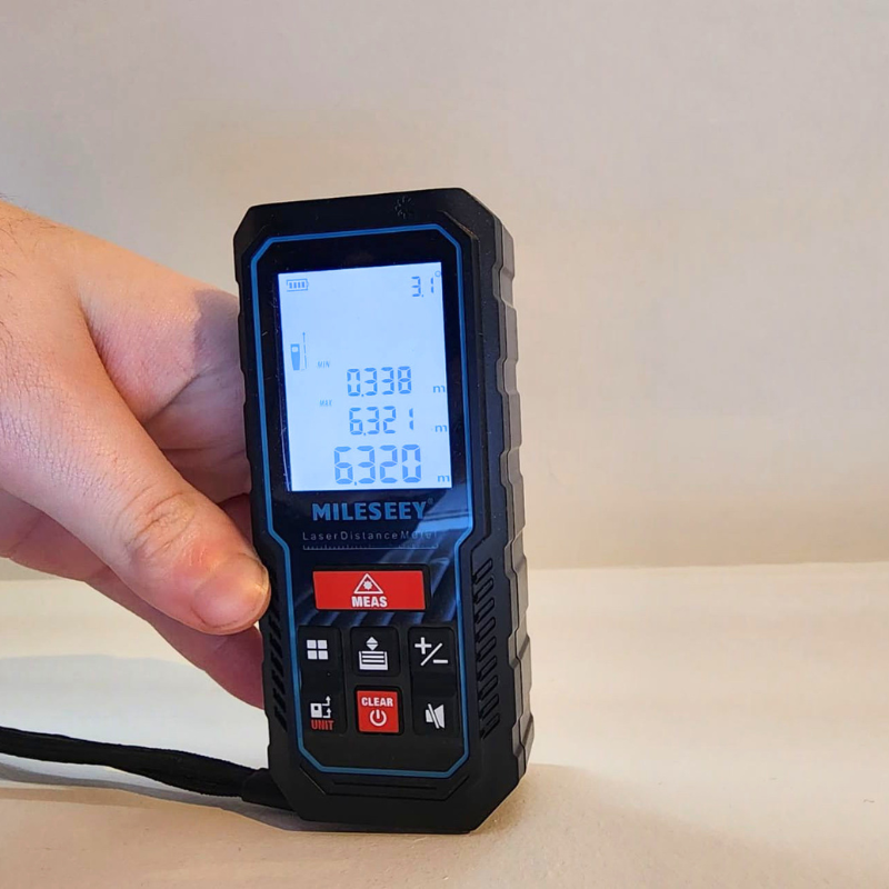 Mileseey 50M Laser Distance Meter Distance Area Volume Laser Measure