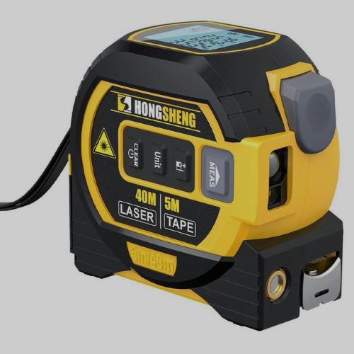 Digital Lazer Measuring Tape - Yellow